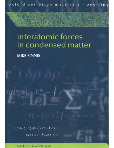 Interatomic forces in condensed matter
