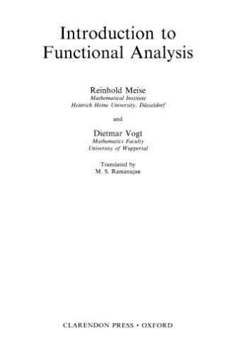 Introduction to Functional Analysis