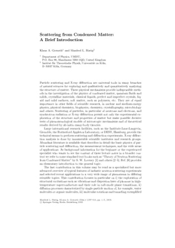 The Theory of Neutron Scattering from Condensed Matter (The ^AInternational Series of Monographs on Physics)