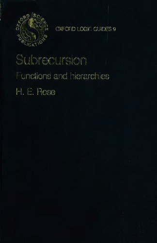 Subrecursion: Functions and Hierarchies