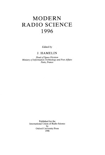 Modern Radio Science 1996