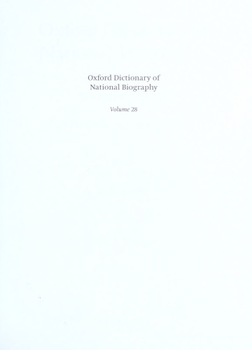 Oxford Dictionary of National Biography - volume 28 Hooppell–Hutcheson