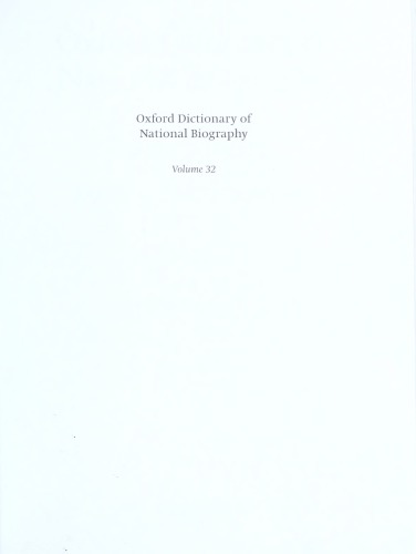 Oxford Dictionary of National Biography - volume 32 Knox–Lear