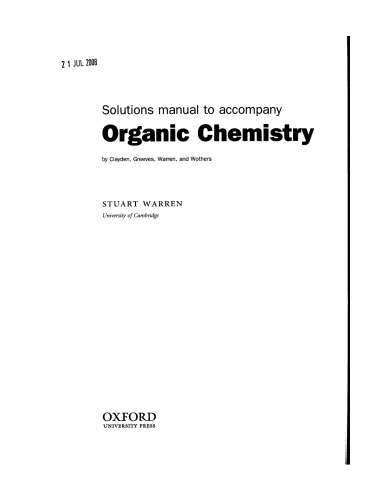 Solutions Manual to Accompany Organic Chemistry