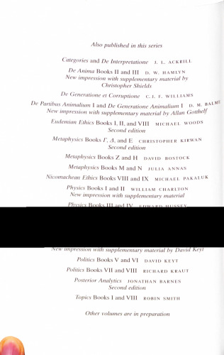 Aristotle: Metaphysics Books B and K 1-2
