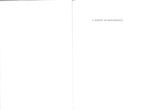A Survey of Metaphysics