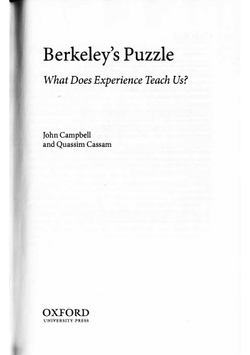 Berkeley's Puzzle: What Does Experience Teach Us?