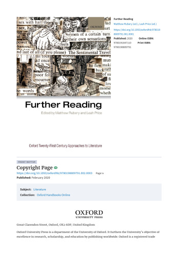 Further Reading
