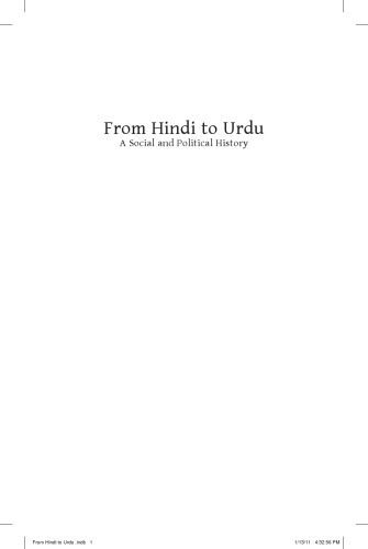 From Hindi to Urdu: A Social and Political History