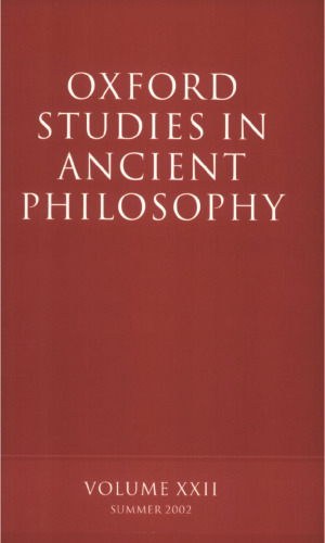 Oxford Studies in Ancient Philosophy: Volume XXII: Summer 2002: 22