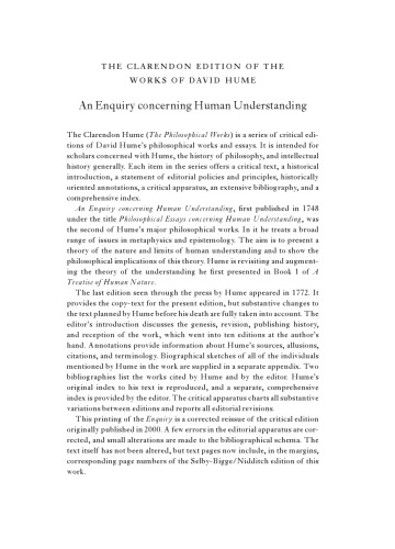 An Enquiry Concerning Human Understanding: A Critical Edition