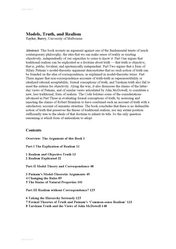 Models, Truth, and Realism