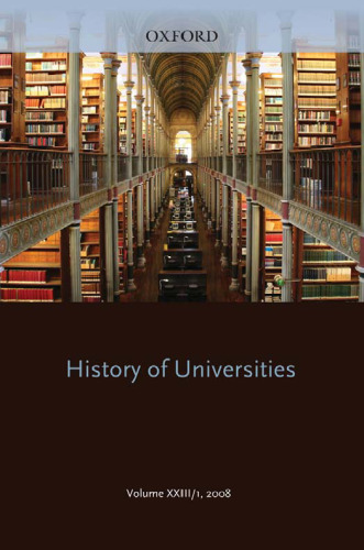 History of Universities: Volume XXIII 1