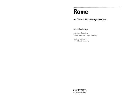 Rome. An Oxford Archaeological Guide