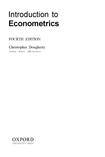 Introduction to Econometrics