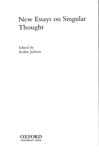 New Essays on Singular Thought