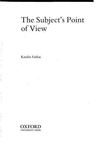 The Subject's Point of View