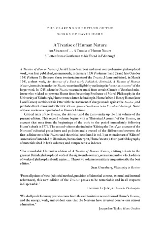 A Treatise of Human Nature, Volume 2: Editorial Material