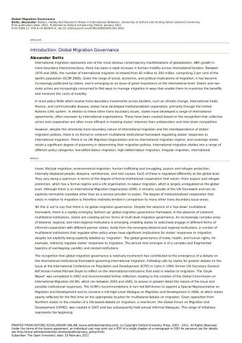 Global Migration Governance