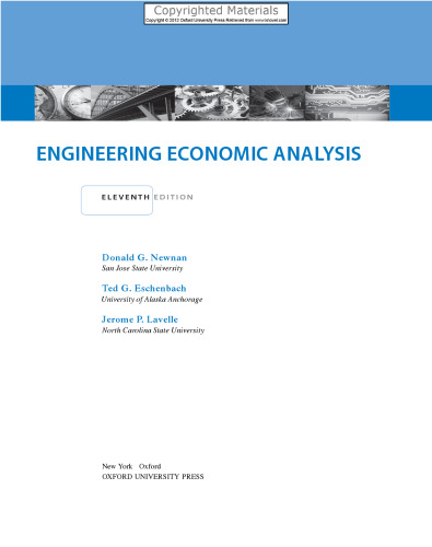 Engineering economic analysis