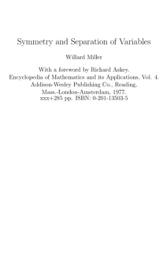 Symmetry and Separation of Variables