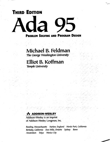 Ada 95: Problem Solving and Program Design (3rd Edition)