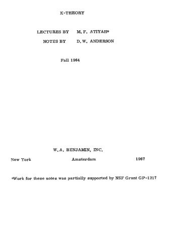 K-Theory: Lecture notes