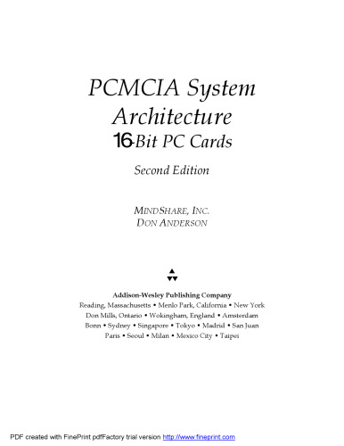 PCMCIA System Architecture; 16-Bit PC Cards