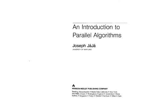 Introduction to Parallel Algorithms