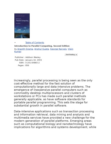 Introduction to Parallel Computing