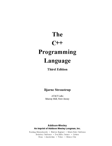 TheC++programming language