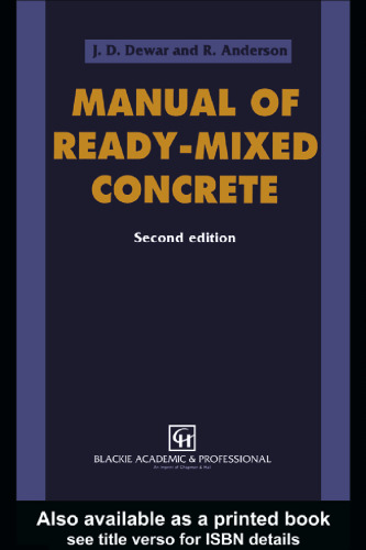Manual of ready-mixed concrete