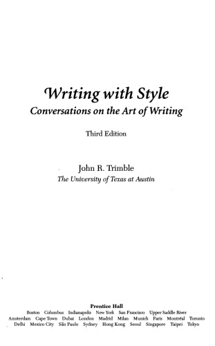 Writing with Style: Conversations on the Art of Writing