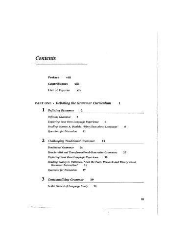 Teaching Grammar: A Reader and Workbook