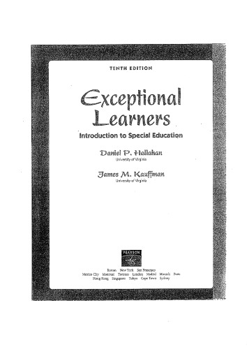 Exceptional Learners: Introduction to Special Education