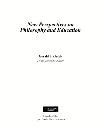New Perspectives on Philosophy and Education
