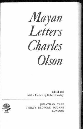 Mayan Letters (Cape Editions)