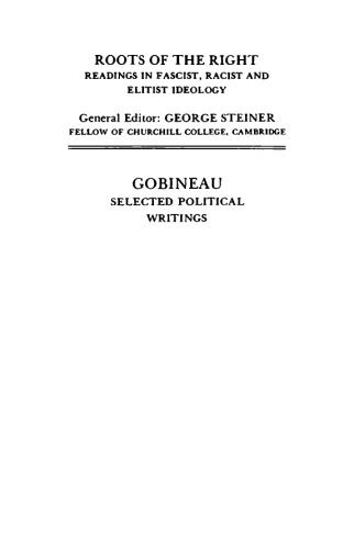 Gobineau: Selected Political Writings