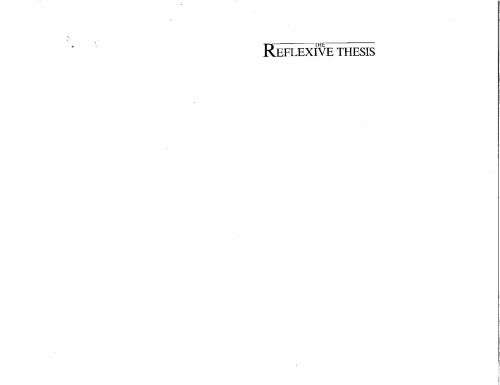 The Reflexive Thesis: Wrighting Sociology of Scientific Knowledge