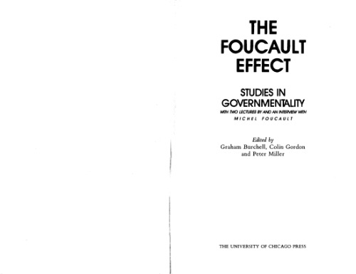 The Foucault Effect: Studies in Governmentality