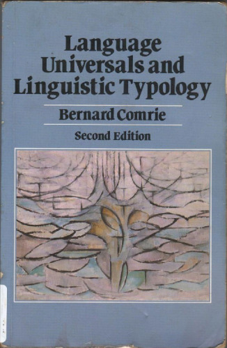 Language Universals and Linguistic Typology: Syntax and Morphology