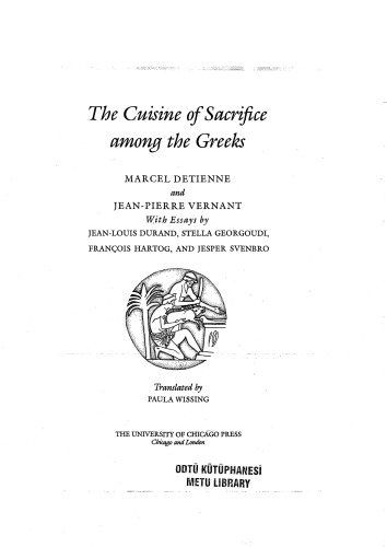 The cuisine of sacrifice among the Greeks