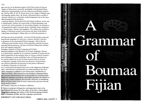 A Grammar of Boumaa Fijian
