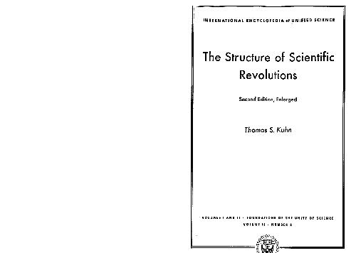The structure of scientific revolutions