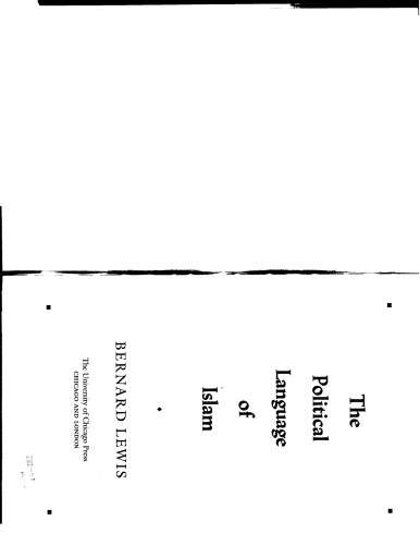 The Political Language of Islam (Exxon Lecture Series)