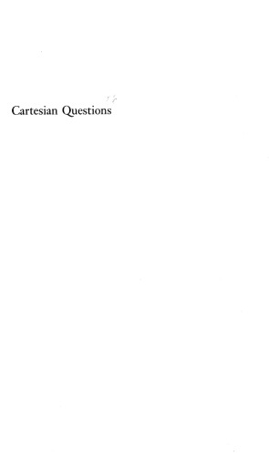 Cartesian Questions: Method and Metaphysics