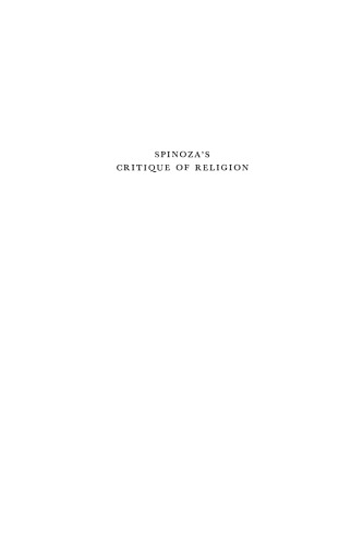 Spinoza's Critique of Religion