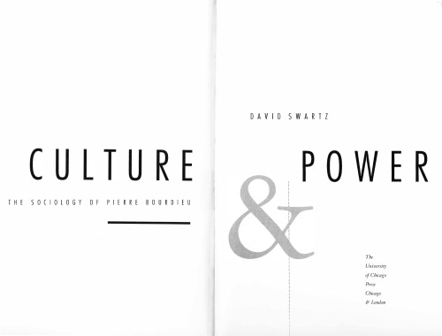 Culture and Power: Sociology of Pierre Bourdieu