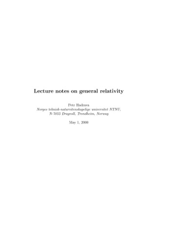 Lecture notes on general relativity