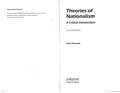Theories of Nationalism: A Critical Introduction